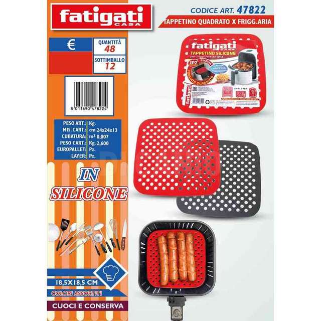 Tappetino silicone quadrato x friggitrice - Principale
