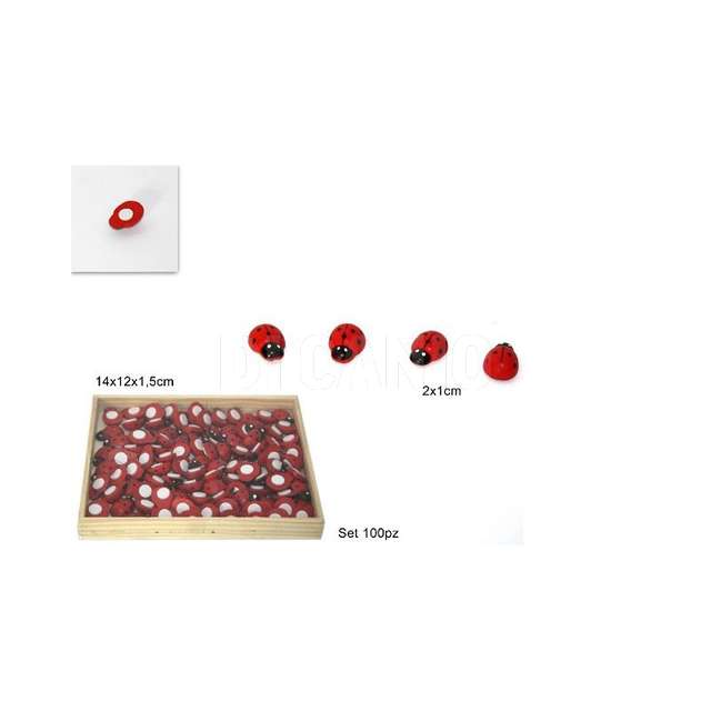 Coccinelle c_adesivo 14mm set 100pz dueesse. - Principale