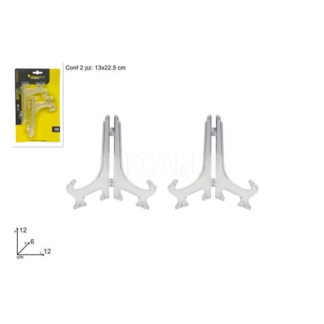 Set 2 pz supporti trasparenti cm.12 - Principale