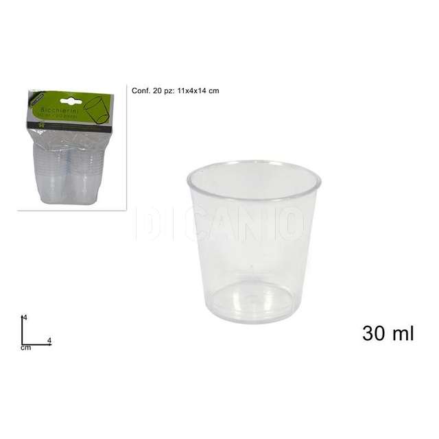 Bicchierini bianchi plast 20 pz - Principale