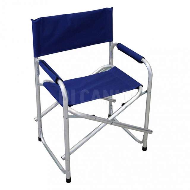 Poltrona regista alluminio 25 mm tessuto oxford blu 55x47x78h portata max 100 kg - Principale