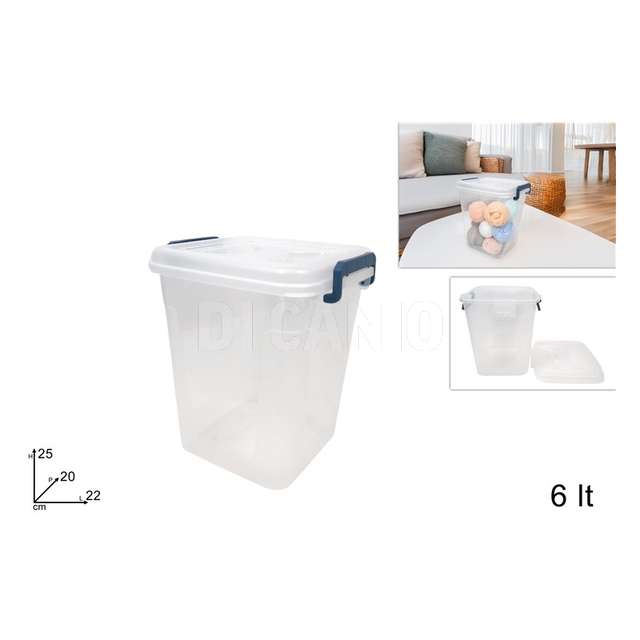 Contenitore plastica 6 lt c coperchio - Principale