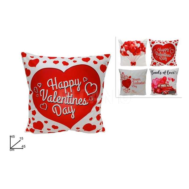 Cuscino con cuori 4 assortiti cm.45x45 - Principale