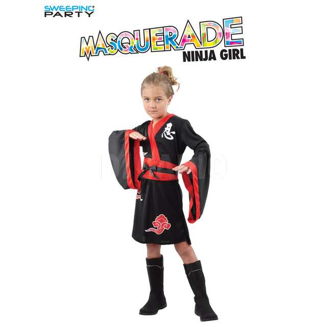 Costume ninja girl 6-14 anni - Principale