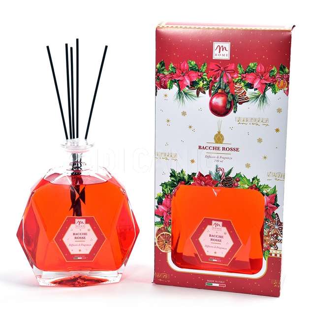 Diffusore di fragranza con bottiglia esagonale 700 ml bacche rosse - Principale