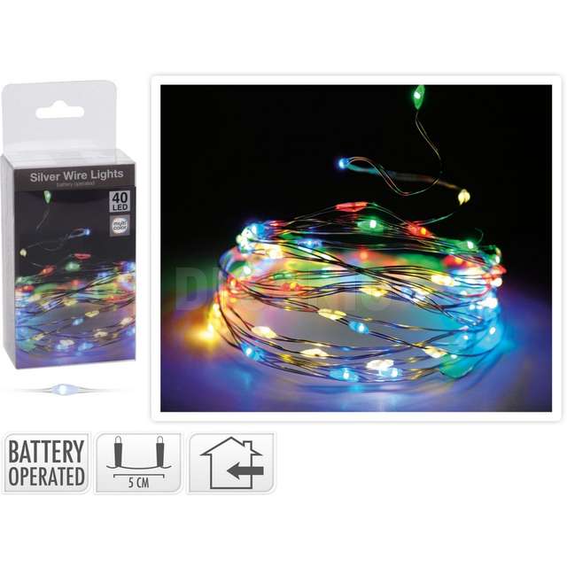 Cavo arg 40led multicolor a batteria - Principale