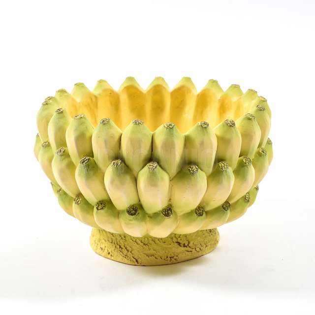 Vaso banane in cemento cm.24.5x24.5x16 - Principale
