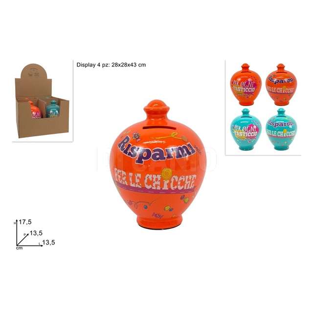 Salvadanaio con frase 2 assortito 2 colori - Principale