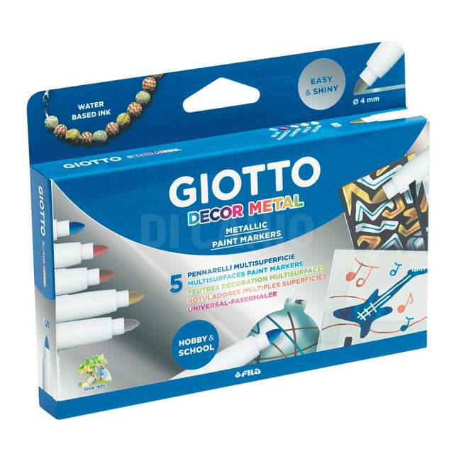 Astuccio 5 giotto decor metal - Principale