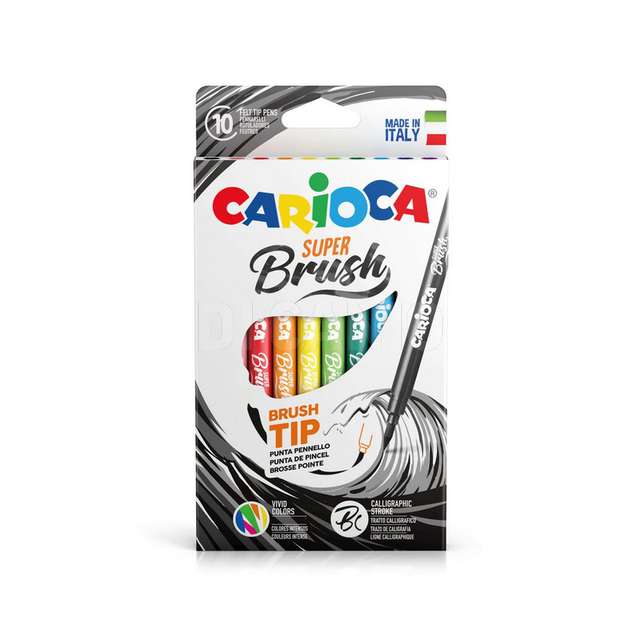 Pennarello punta pennello brush 10 pz carioca - Principale