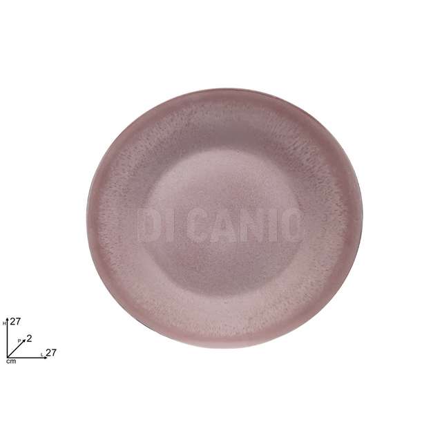 Piatto piano porcellana rosa - Principale