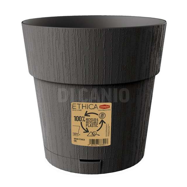 Vaso ethica cm.20x19 grafite stefanplast - Principale