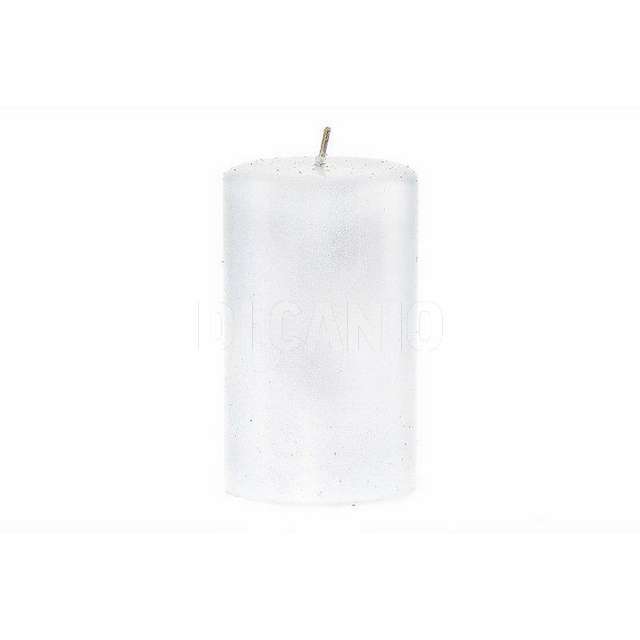 Candela pillar lucid h cm 15 x d 9 colore argento merc. - Principale