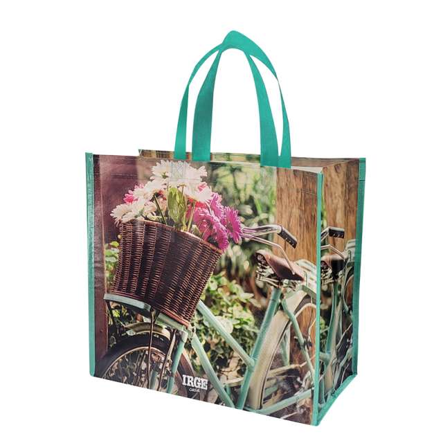 Shopping bag fiori cm.43x15x37 - Principale