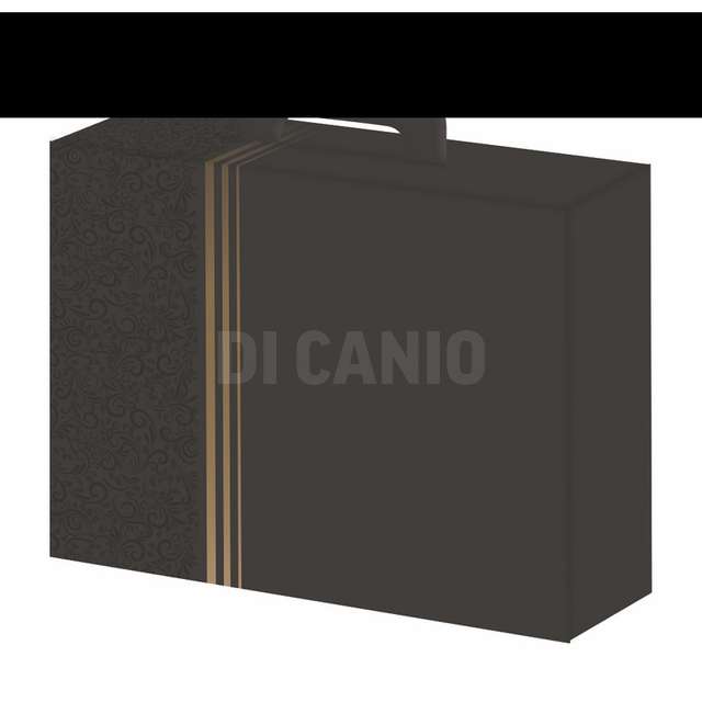 Valigetta cartone cm.40x32.5x12 my black - Principale