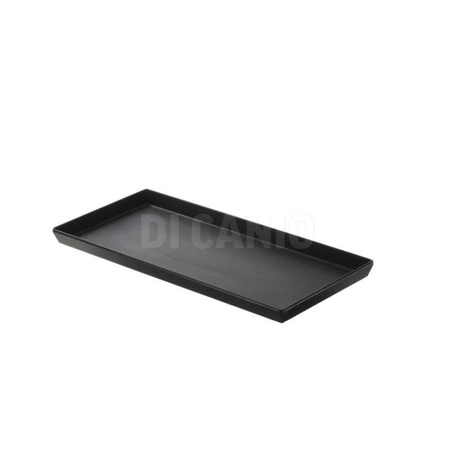 Vassoio rettangolare in melamina nero lanzarote cm.32.6x15x2 leone - Principale