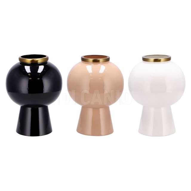Vaso metallo dm.18.5x23.5 assortito - Principale