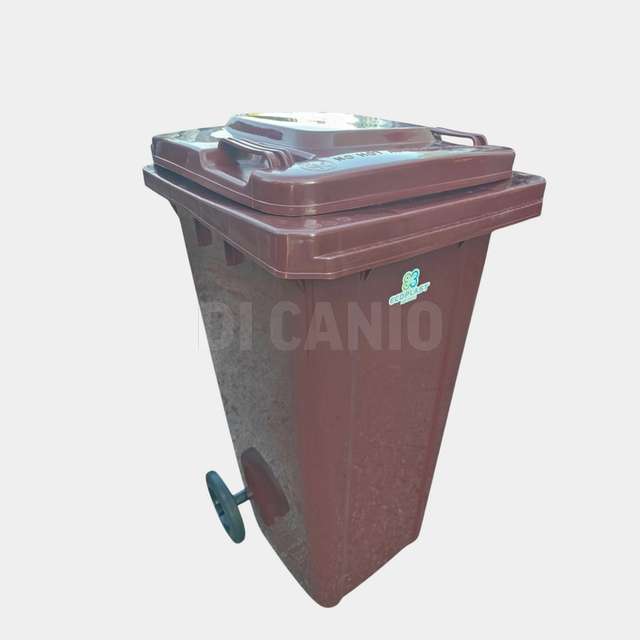 Bidone carrellato lt.120 eco marrone - Principale