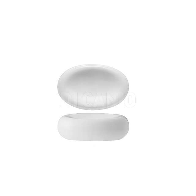Piatto gourmet stone bianco ovale cm.15x10.2h4.6 - Principale