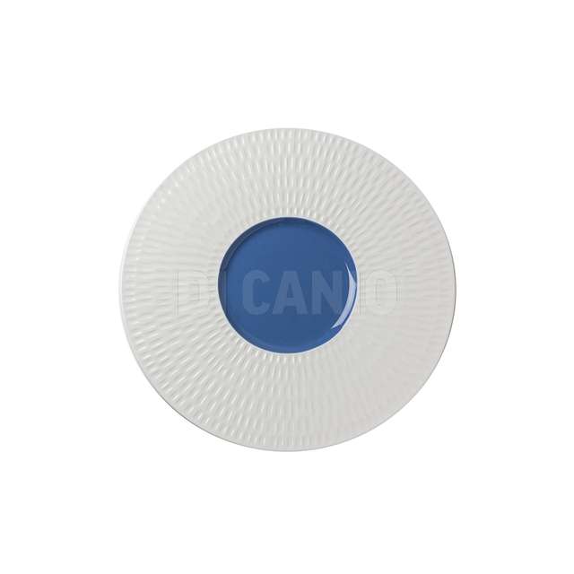 Piatto presentazione cm.30.5x1.5 int. cm.12.5 touch me blu - Principale