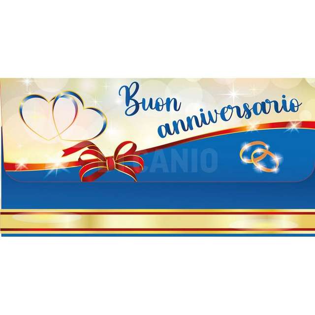 Bigliettino 2027 portasoldi in 3d buon anniversario - Principale