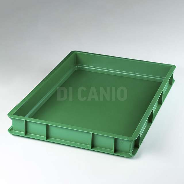 Contenitore 60x40x h.7cm versione pesante standard pavoni fondo liscio a verde - Principale