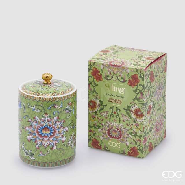 Candela ming con profumo h.14 d.9 couleurs automne edg - Principale