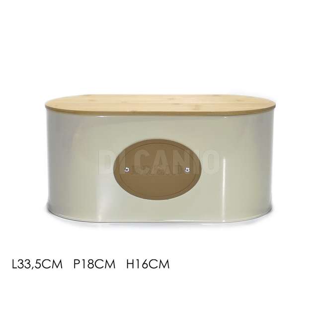 Portapane latta con coperchio legno - Principale