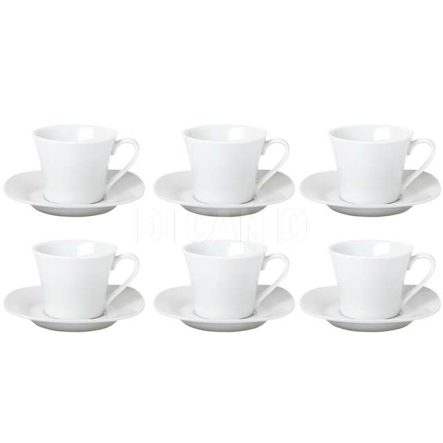 Conf. 6 tazze caffe con piatto bianco sayonara - Principale