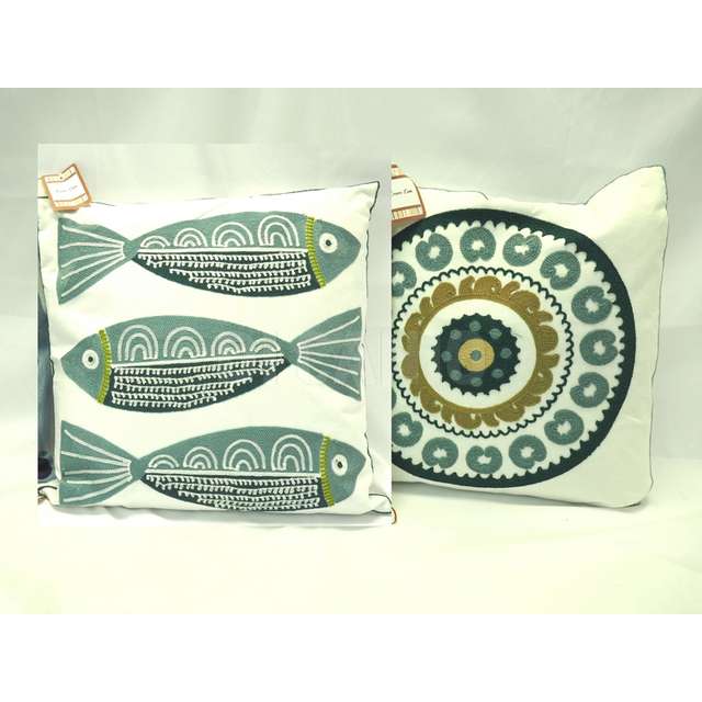 Cuscino tessuto cm.45x45 con disegno mare - Principale