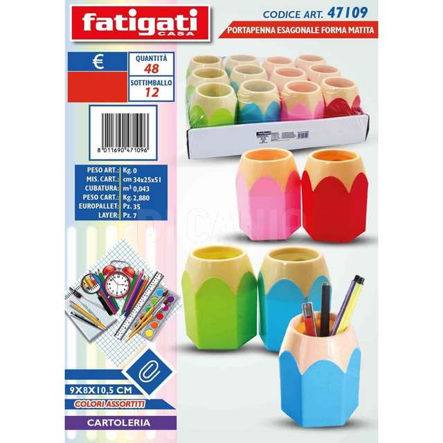 Portapenna esagonale forma matita - Principale