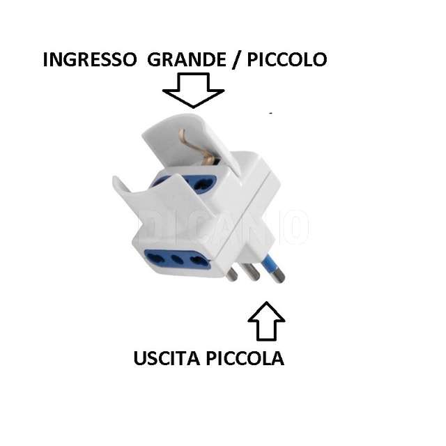 Adattatore triplo uscita schuko 10 a. bianco f.a.i. bip012 con sacchetto - Principale