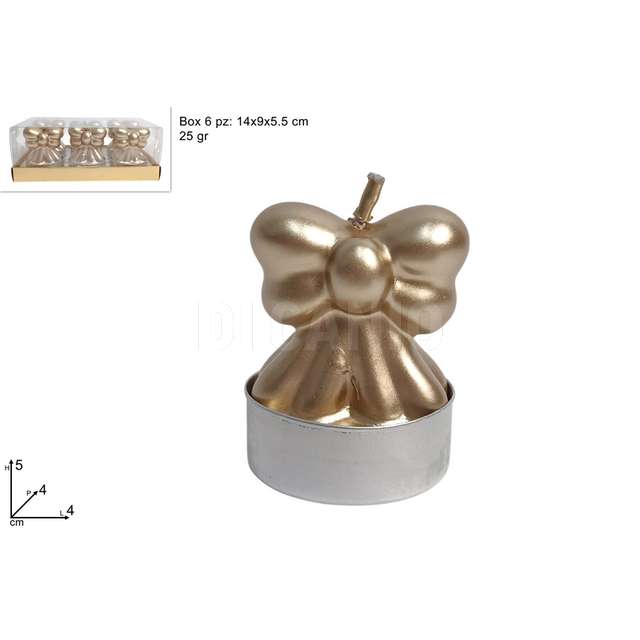 Candela fiocco 25gr x 6pz oro - Principale