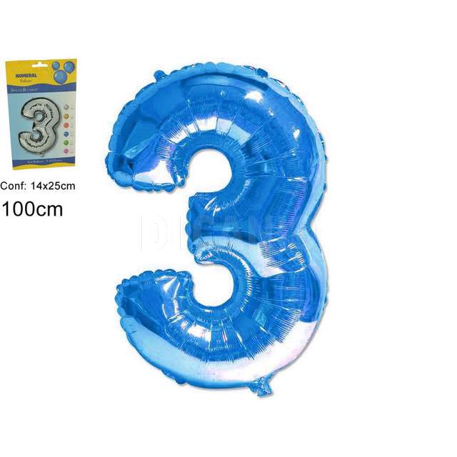 Pallone elio numero 3 blu due esse - Principale
