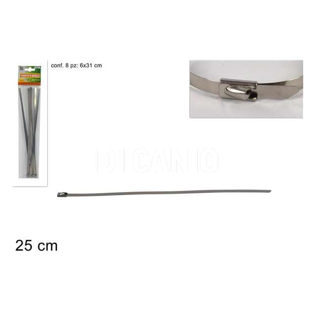 Fascette metallo 8 pz cm.25 - Principale