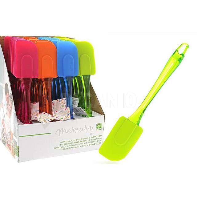 Spatola in silicone e acrilico cm 24x5,3colorri assortiti - Principale
