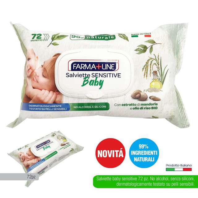 Salviette farmaline sensitive 72 pz - Principale