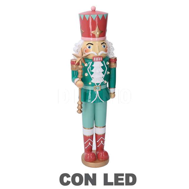 Soldatino resina con led verde cm 15x10h4 6.5 - Principale