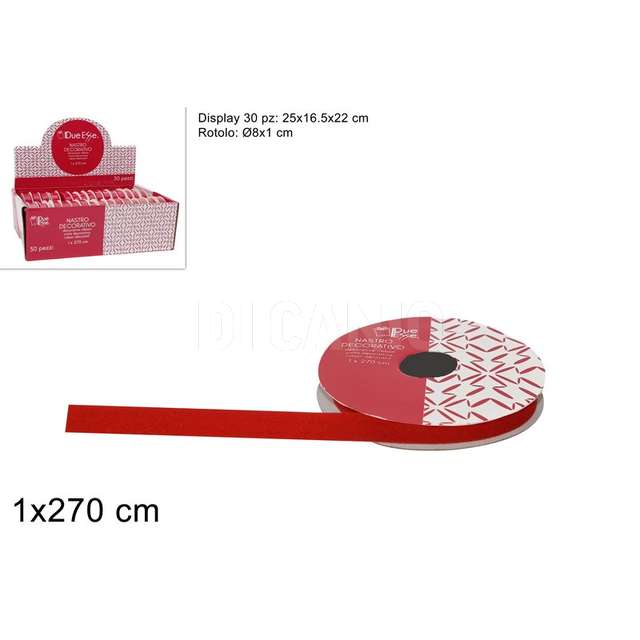 Nastro velluto rosso 1x270cm - Principale