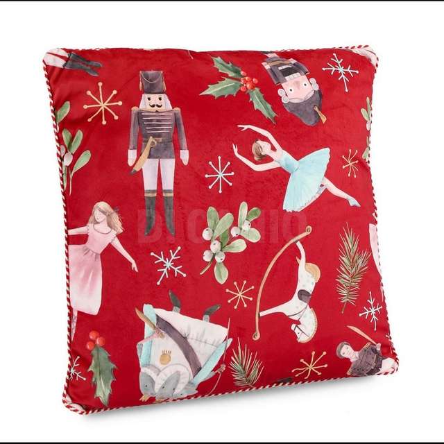 Cuscino lukas schiaccianoci rosso 45x45 - Principale