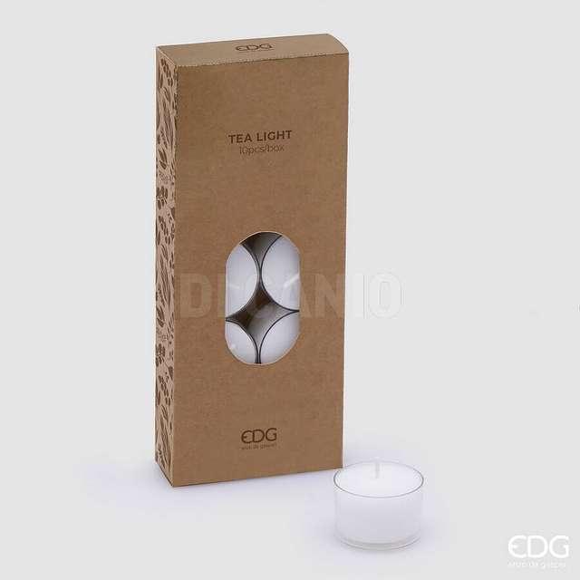 Tealight cf 10 pz h.2,75 d.4white edg - Principale