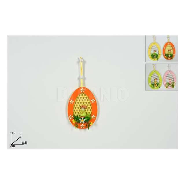 Appendino legno uovo con coniglio cm.124 colori - Principale
