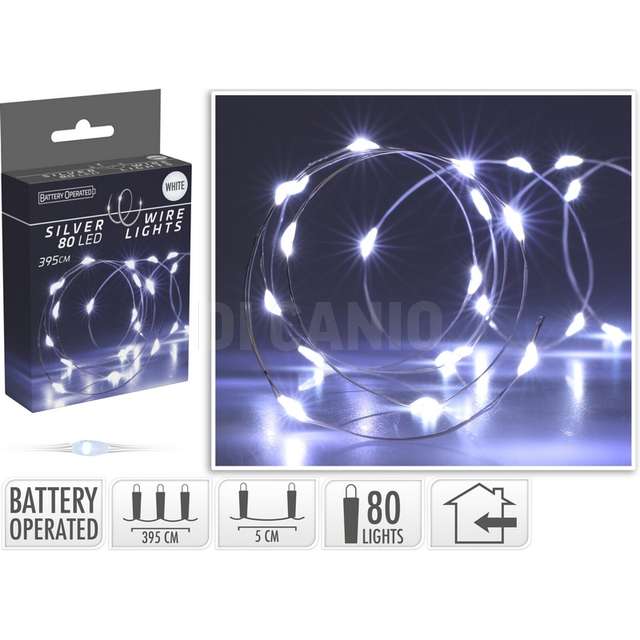 Cavo arg 80led bianco batteria - Principale