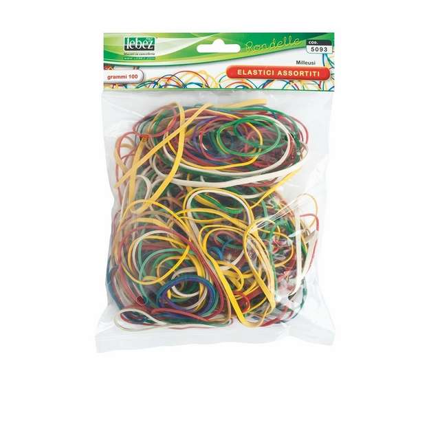 Elastici gomma busta 100 assorititi lebez - Principale