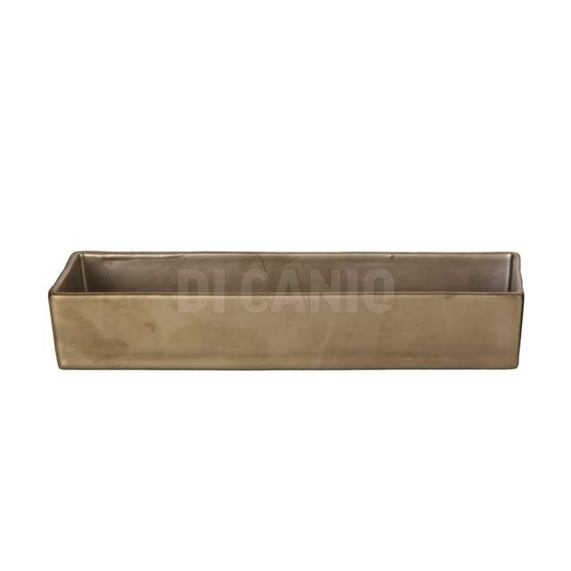Coppetta rettangolare etna gold matt. cm.18x6x3.2 - Principale