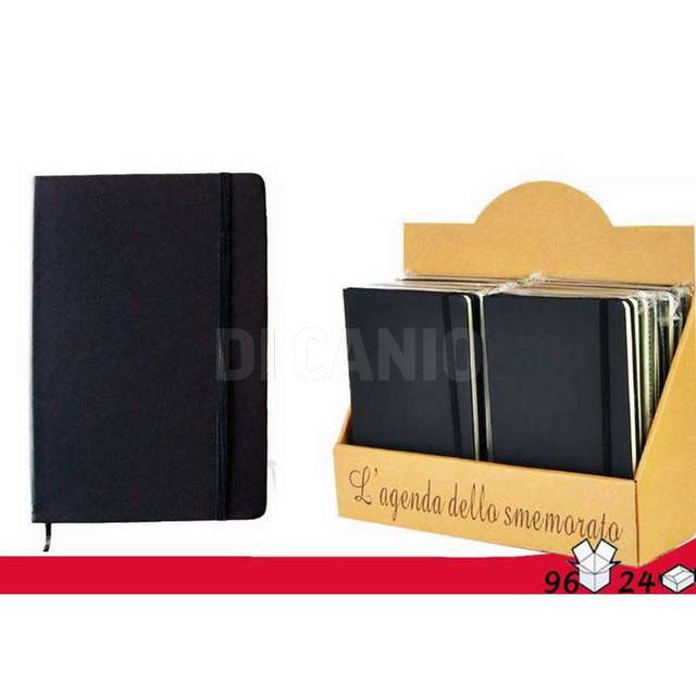 Agenda nera 14.5 x 9 cm. 60 pag. eol. -01295796- - Principale