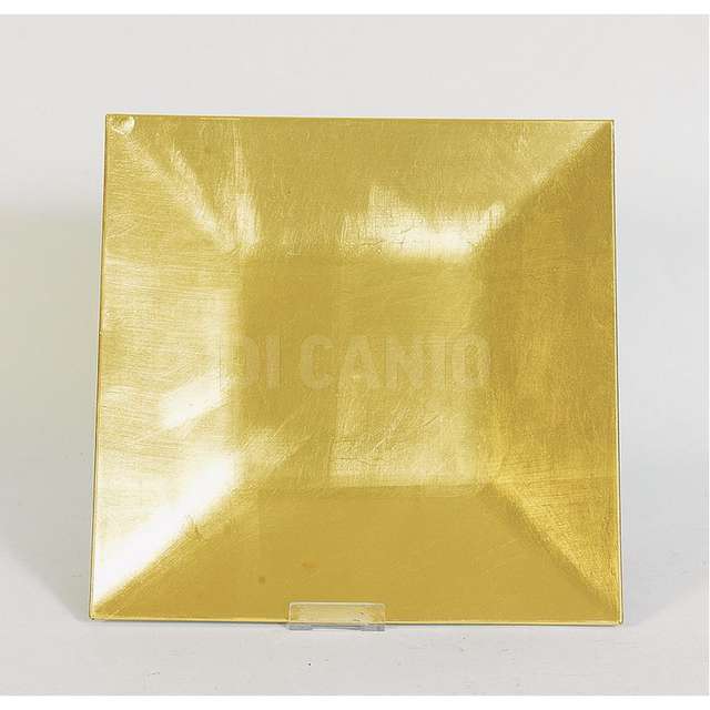 Piatto plastica quadr.oro satinato cm.33 euron.cen-82724 - Principale