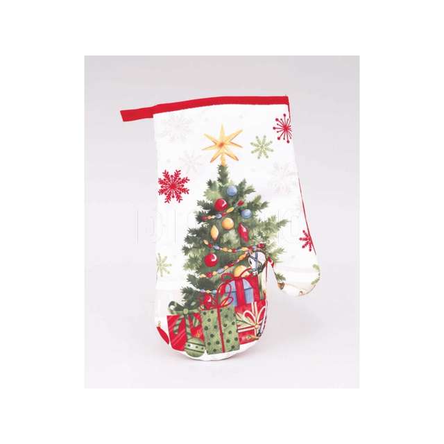 Guanto cm.19x27 poliestere albero di natale - Principale