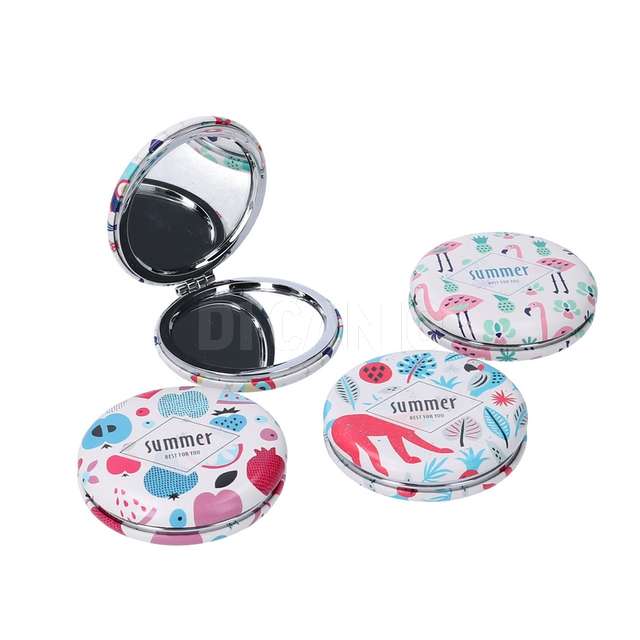 Specchio borsetta ecopelle frutta assortto cm.7.2x1 - Principale