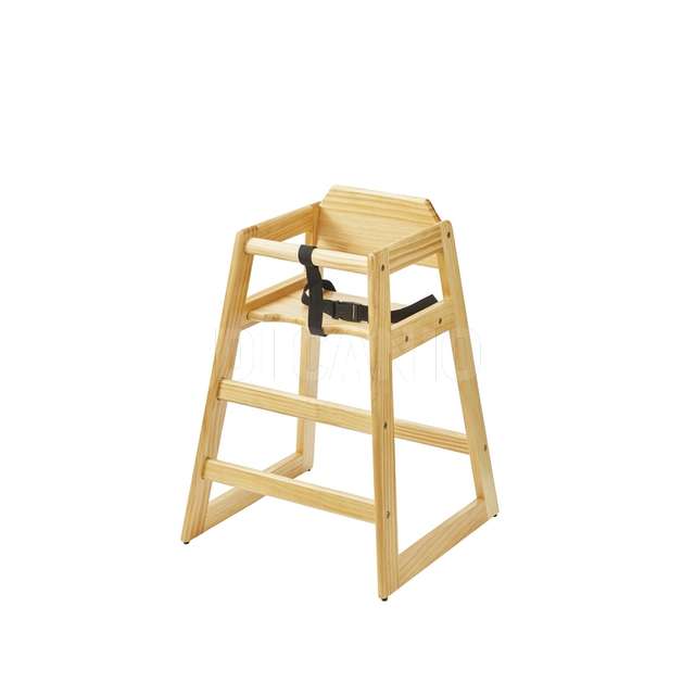 Seggiolone in legno per bambini cm.51x48 color naturale - Principale